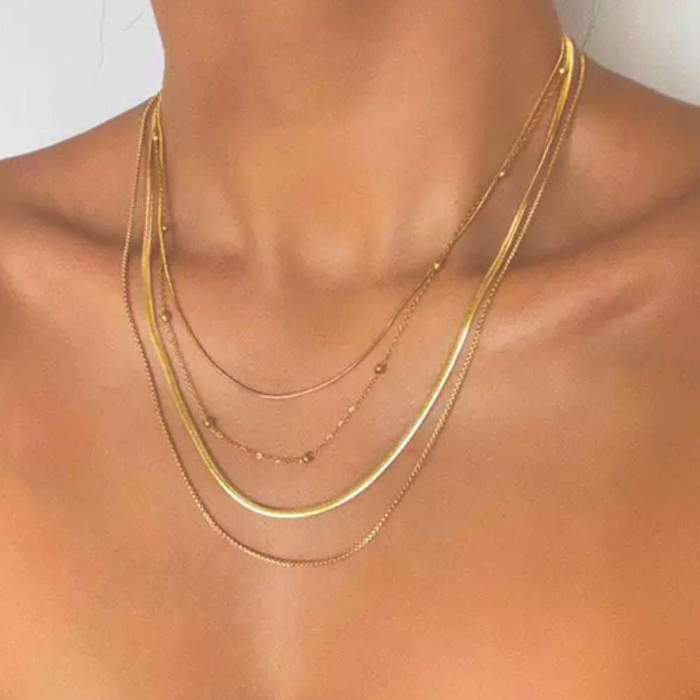 ✨✨Layered Necklace Set / Herringbone Necklace✨✨ - Picture 3 of 4